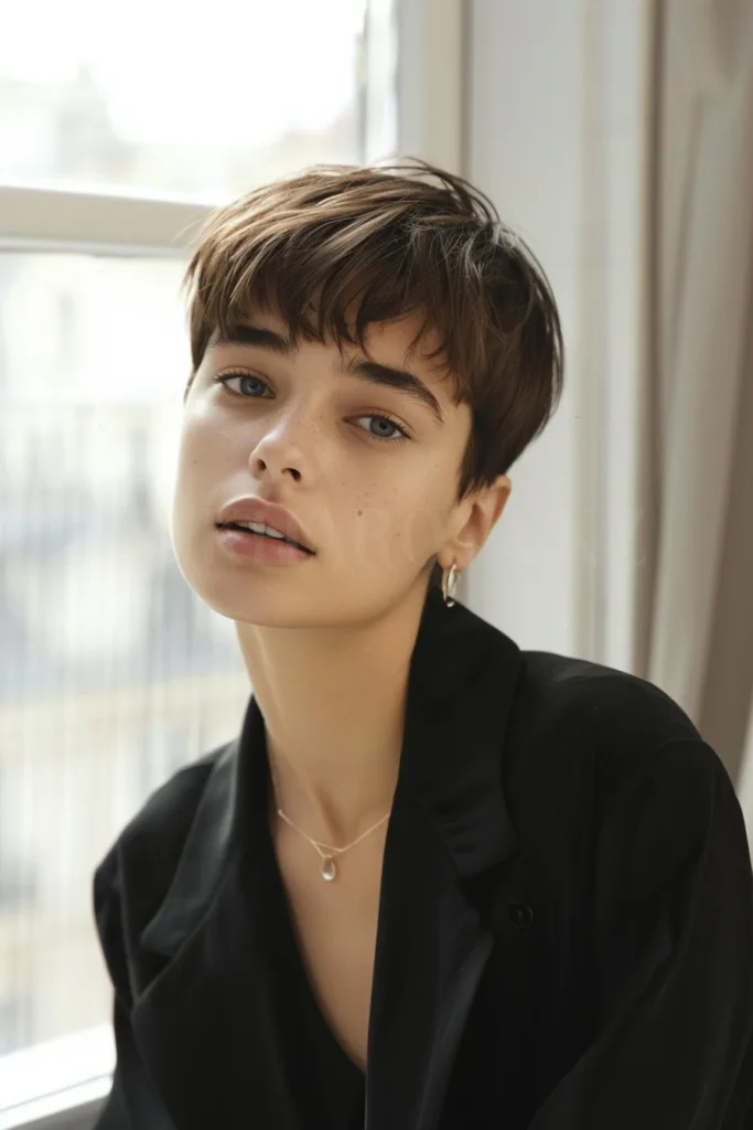 Ashy brown hair color