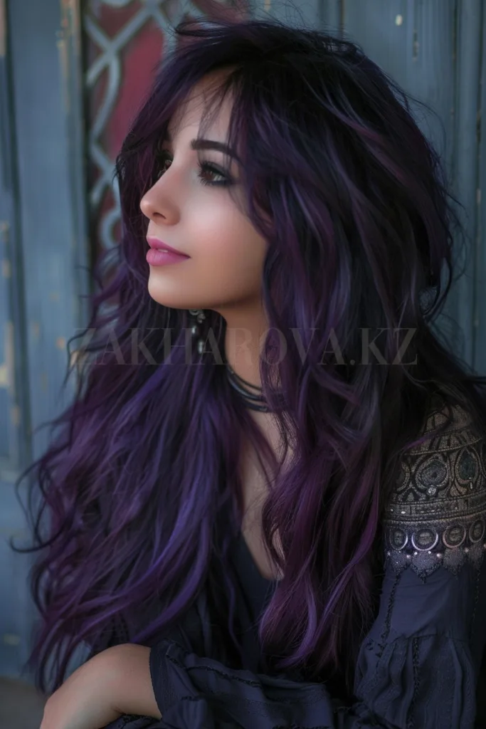 ashy purple hair color