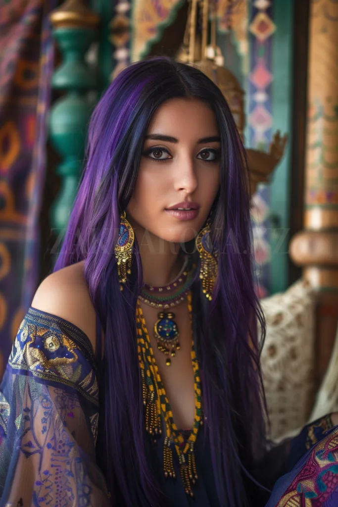 ashy purple hair color