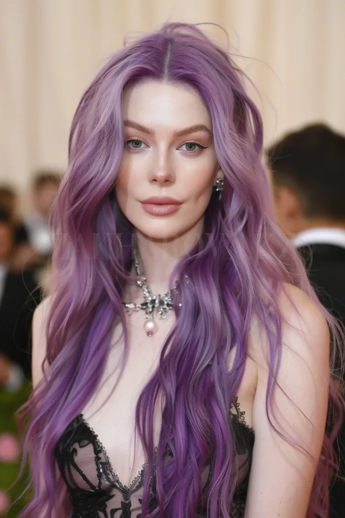 ashy purple hair color